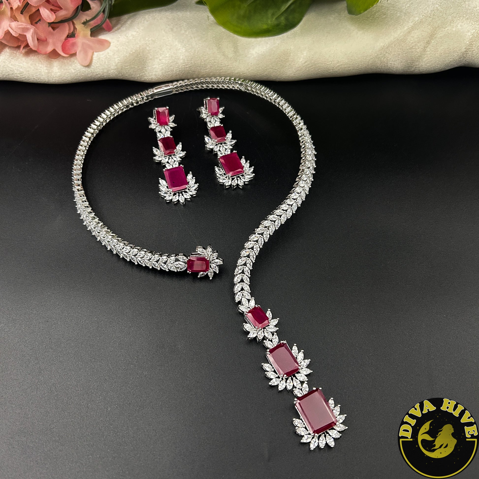 Kaynaat AD/CZ Lion Hasli - Necklace -AD/CZ, Choker, Diva Exclusive, Necklace - Divahive