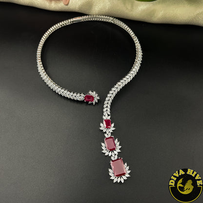 Kaynaat AD/CZ Lion Hasli - Necklace -AD/CZ, Choker, Diva Exclusive, Necklace - Divahive