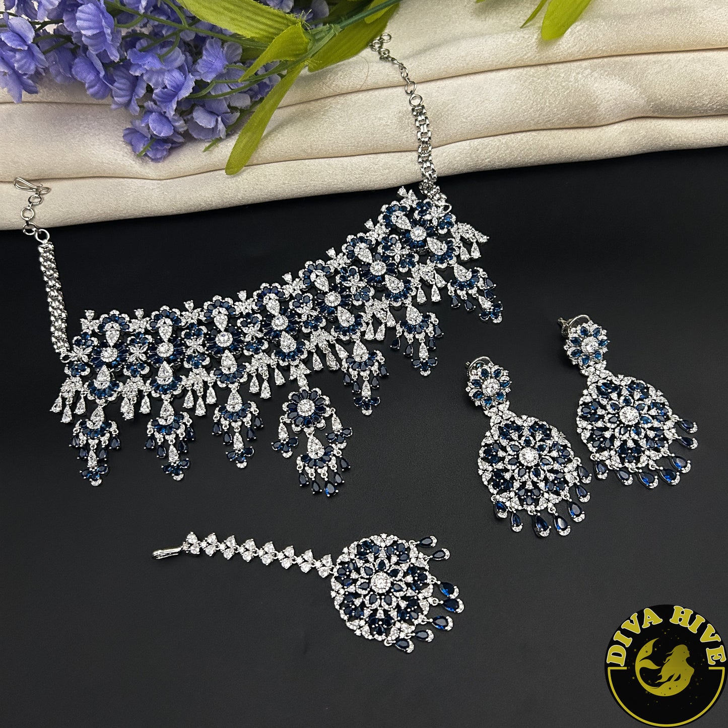 Pashmina AD/CZ  Choker