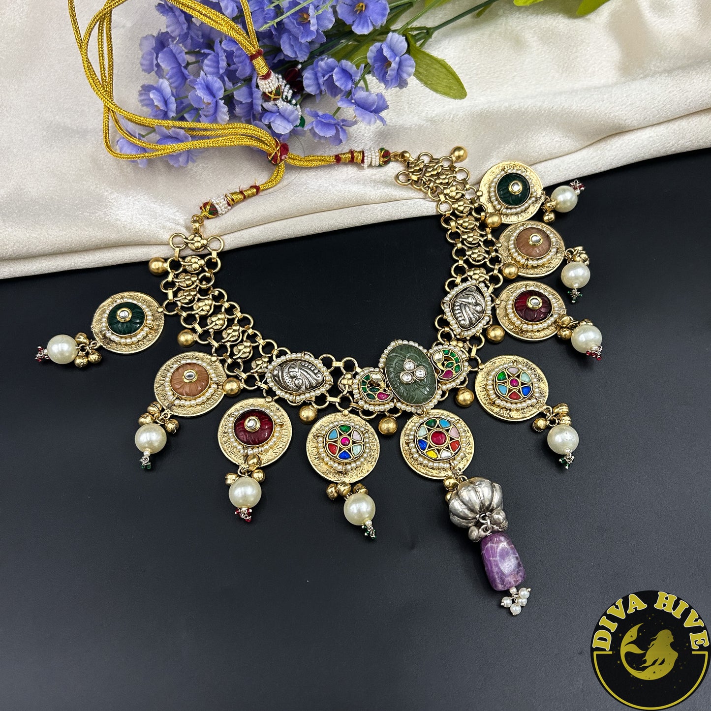 Kaynaat Necklace | Silver Necklace | Diva Exclusive Necklace