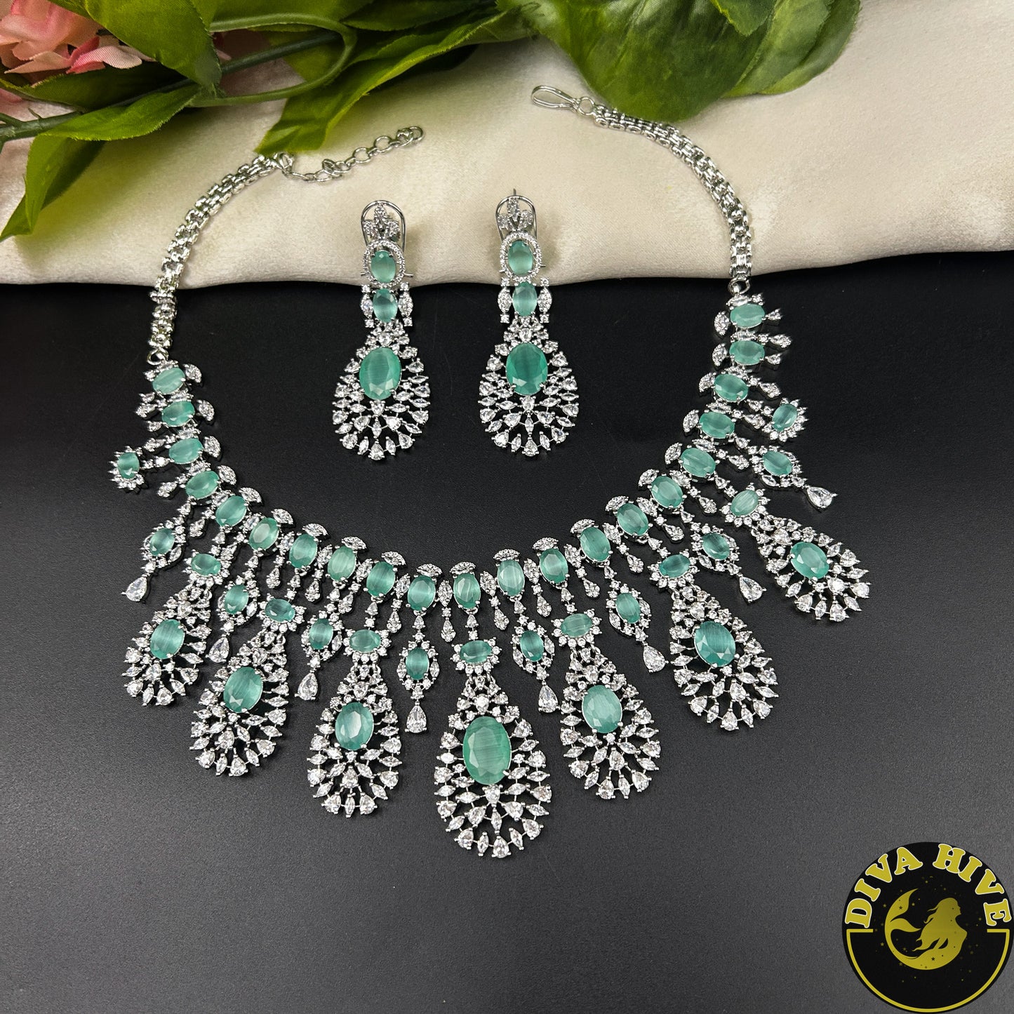 Pashmina AD/CZ  Choker