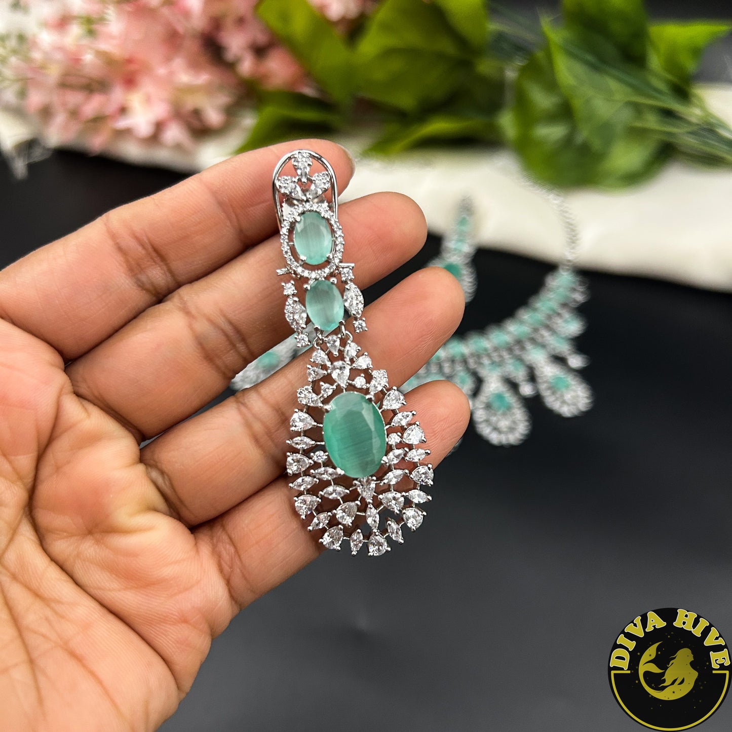 Pashmina AD/CZ  Choker