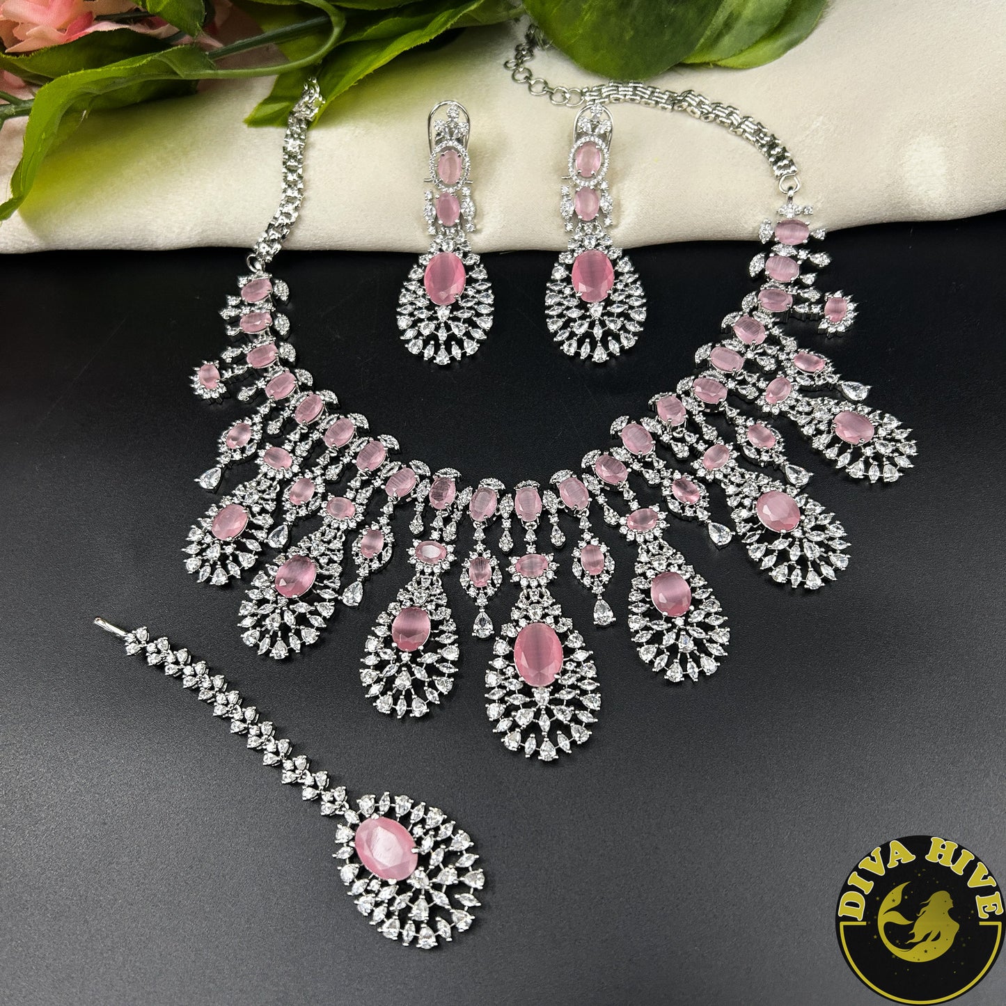 Pashmina AD/CZ  Choker