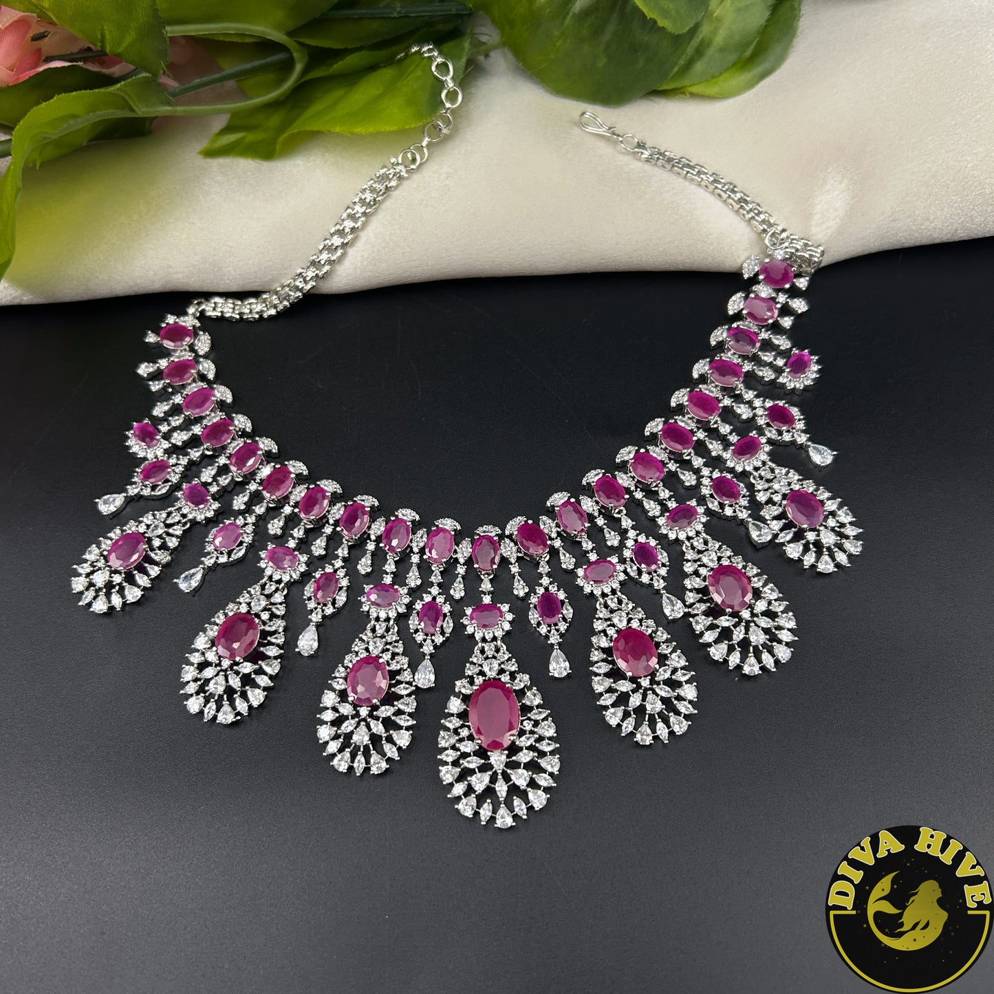 Pashmina AD/CZ  Choker