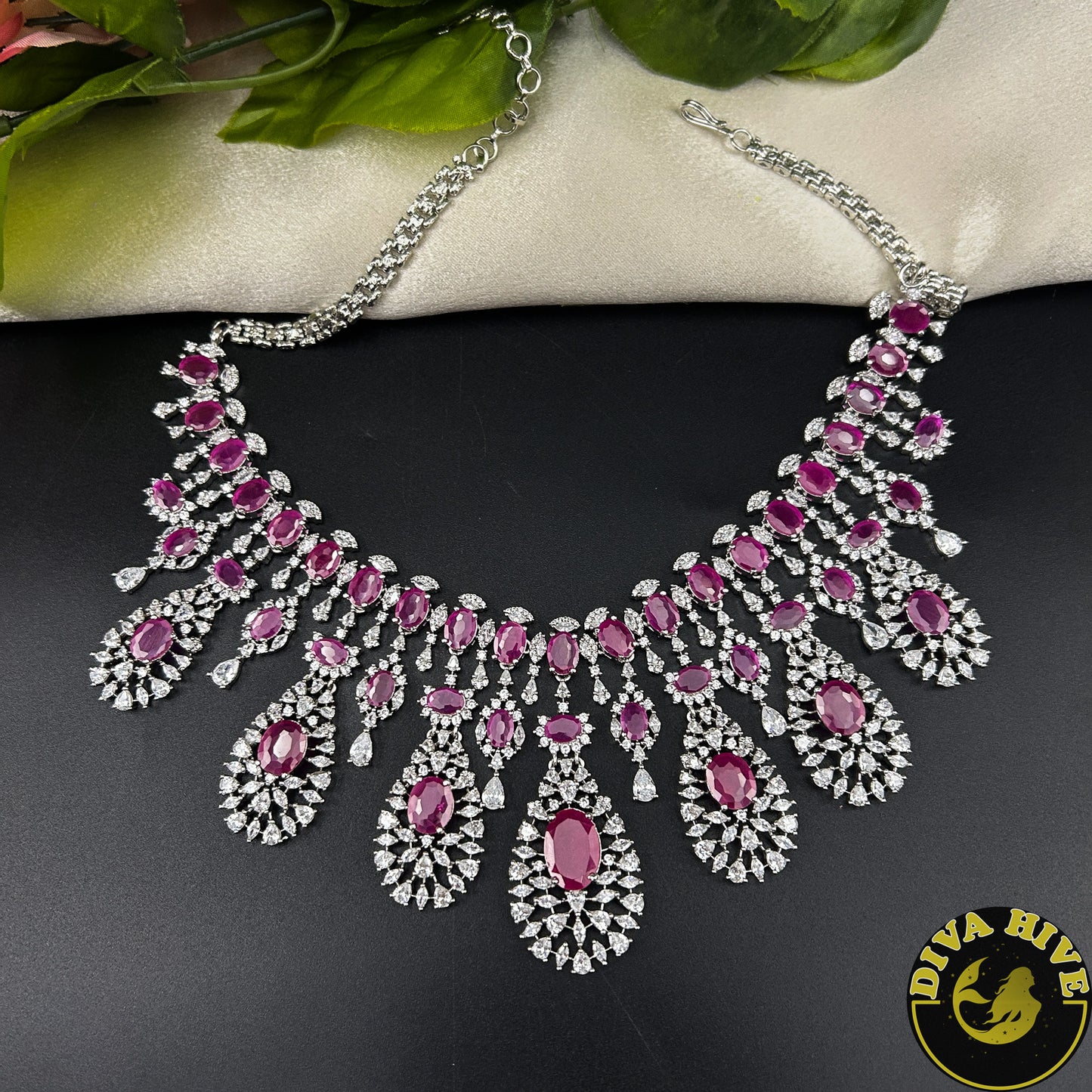 Pashmina AD/CZ  Choker