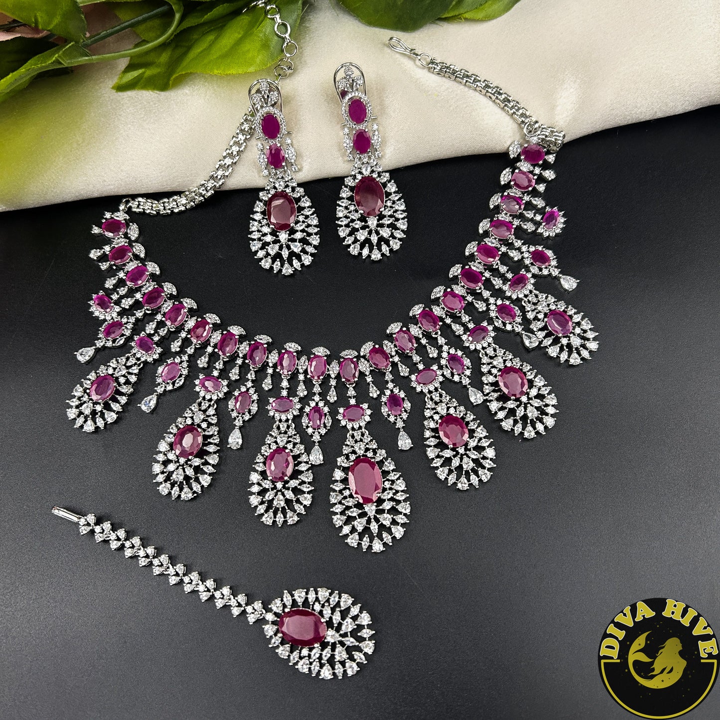 Pashmina AD/CZ  Choker