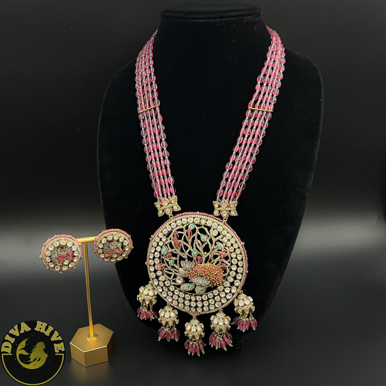 Diva Exclusive Moissanite Premium Necklace | Handcrafted Pendant Necklace | Designer Wear - Necklace -Bridal, Diva Exclusive, featured, moissanite, Necklace - Divahive