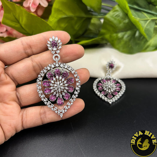 Adaa AD/CZ Statement Earring