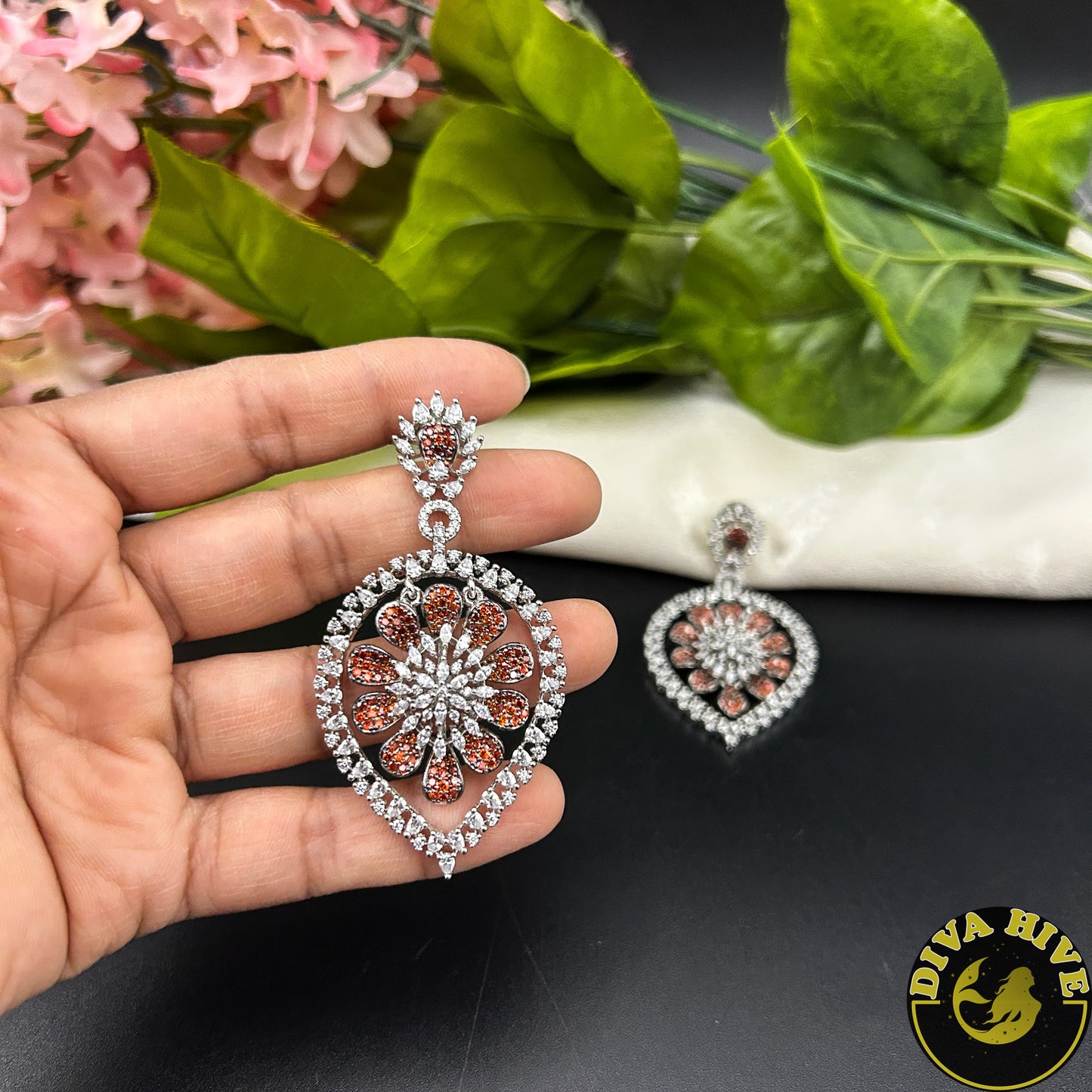 Adaa AD/CZ Statement Earring - Earring -["Earring","Kundan"] - Divahive