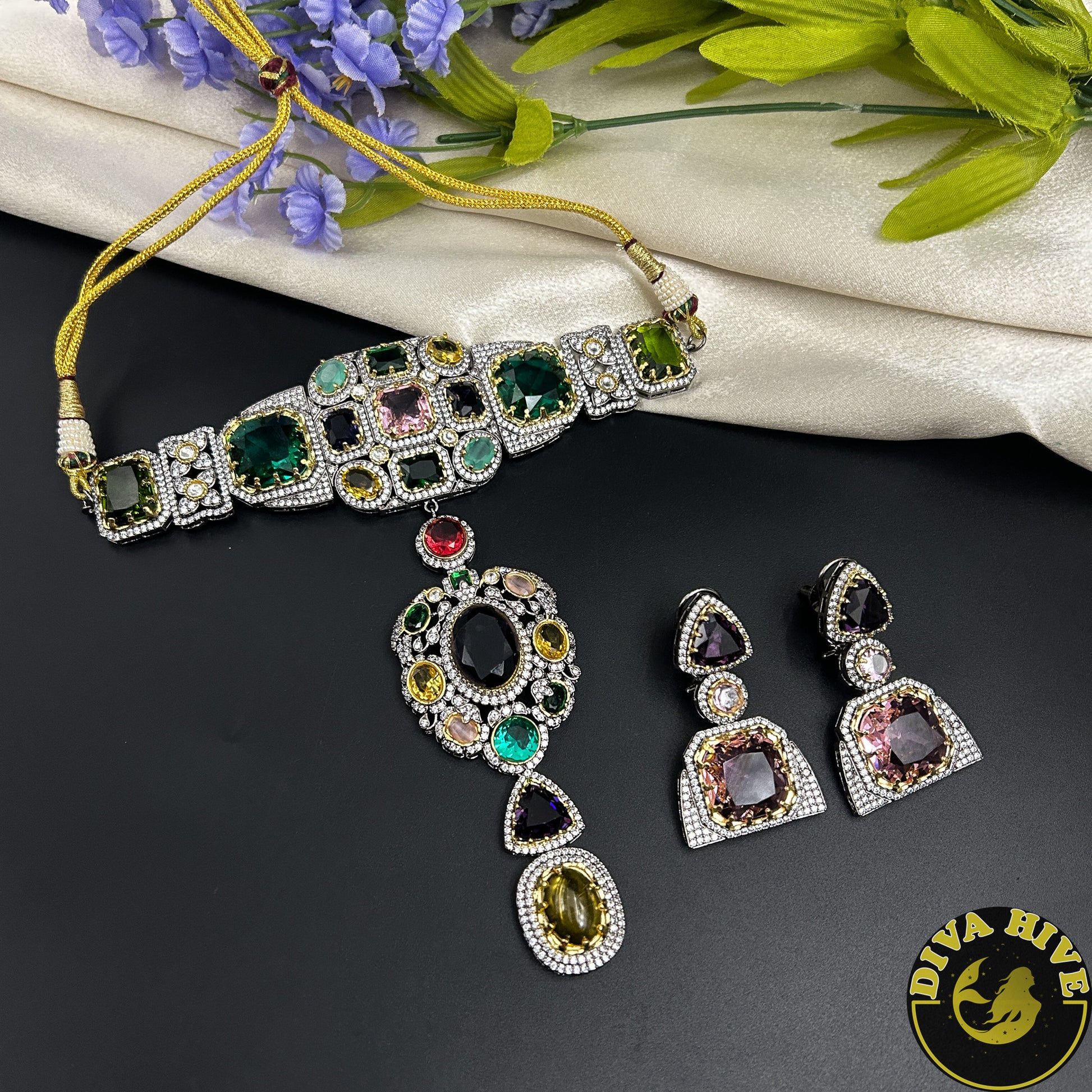 Maahi Sabyasachi Inspired Choker - Necklace -Diva Exclusive, Doublet, featured, moissanite, Necklace - Divahive