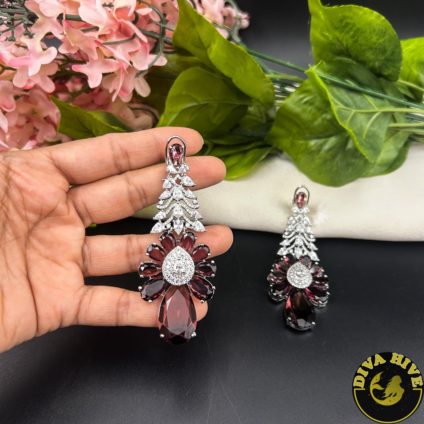 Pashmina AD/CZ Statement Earring