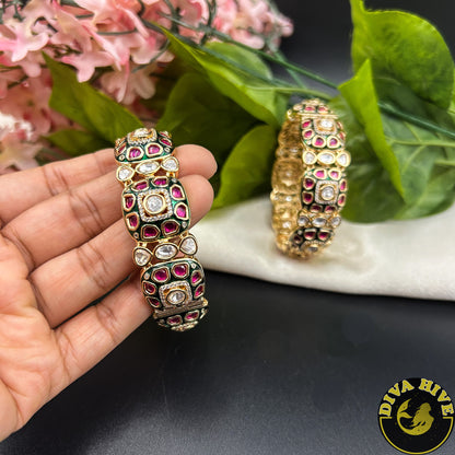 Saanya Premium Kundan Bangle
