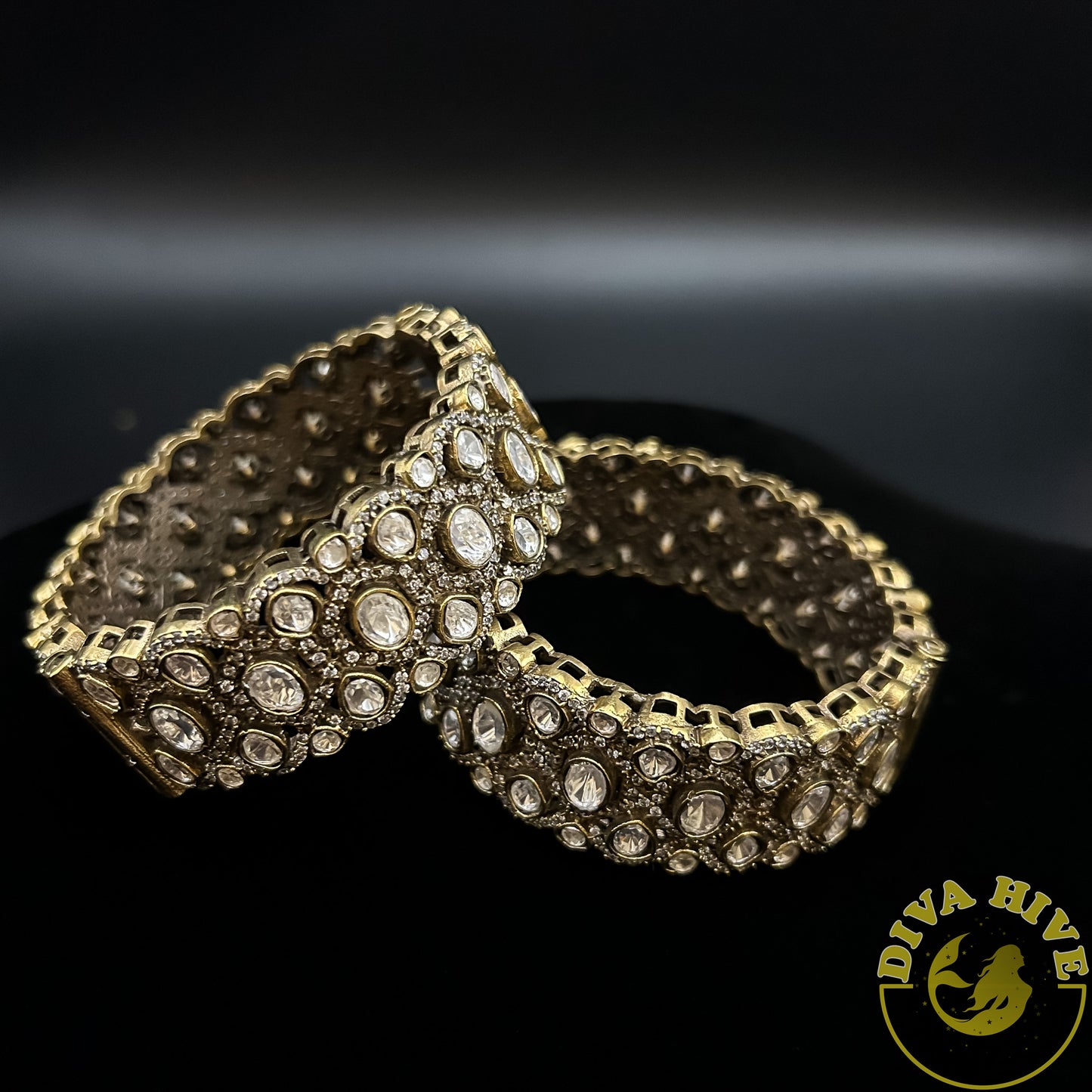 Gorgeous Moissanite Bangle | Diva Exclusive Bangle - Bangle -Bangle, Kundan - Divahive