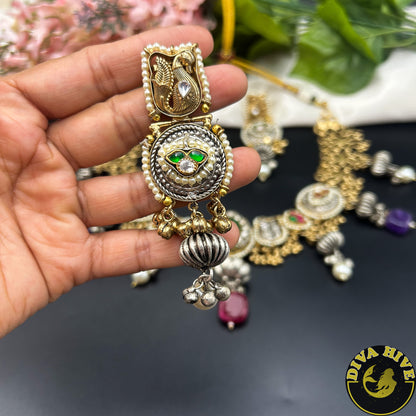 Paakhi Gorgeous Fusion Silver Necklace| Tribal Jewellery (Copy)