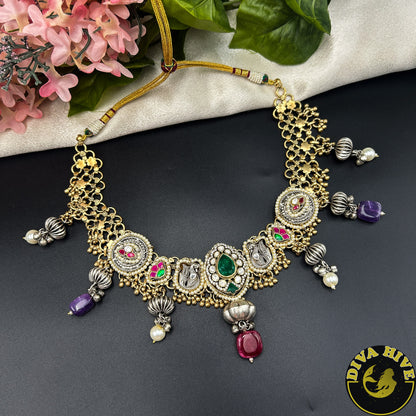 Paakhi Gorgeous Fusion Silver Necklace| Tribal Jewellery (Copy)