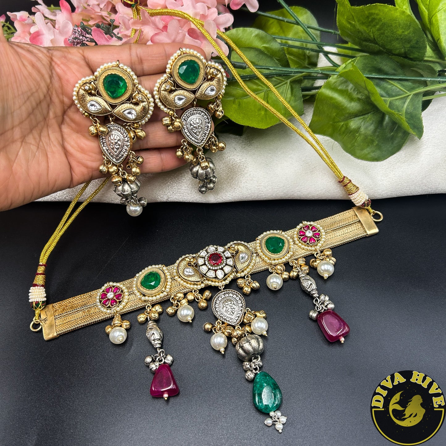 Suhani Gorgeous Fusion Silver Choker | Tribal Jewellery