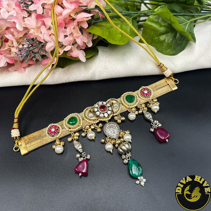 Suhani Gorgeous Fusion Silver Choker | Tribal Jewellery