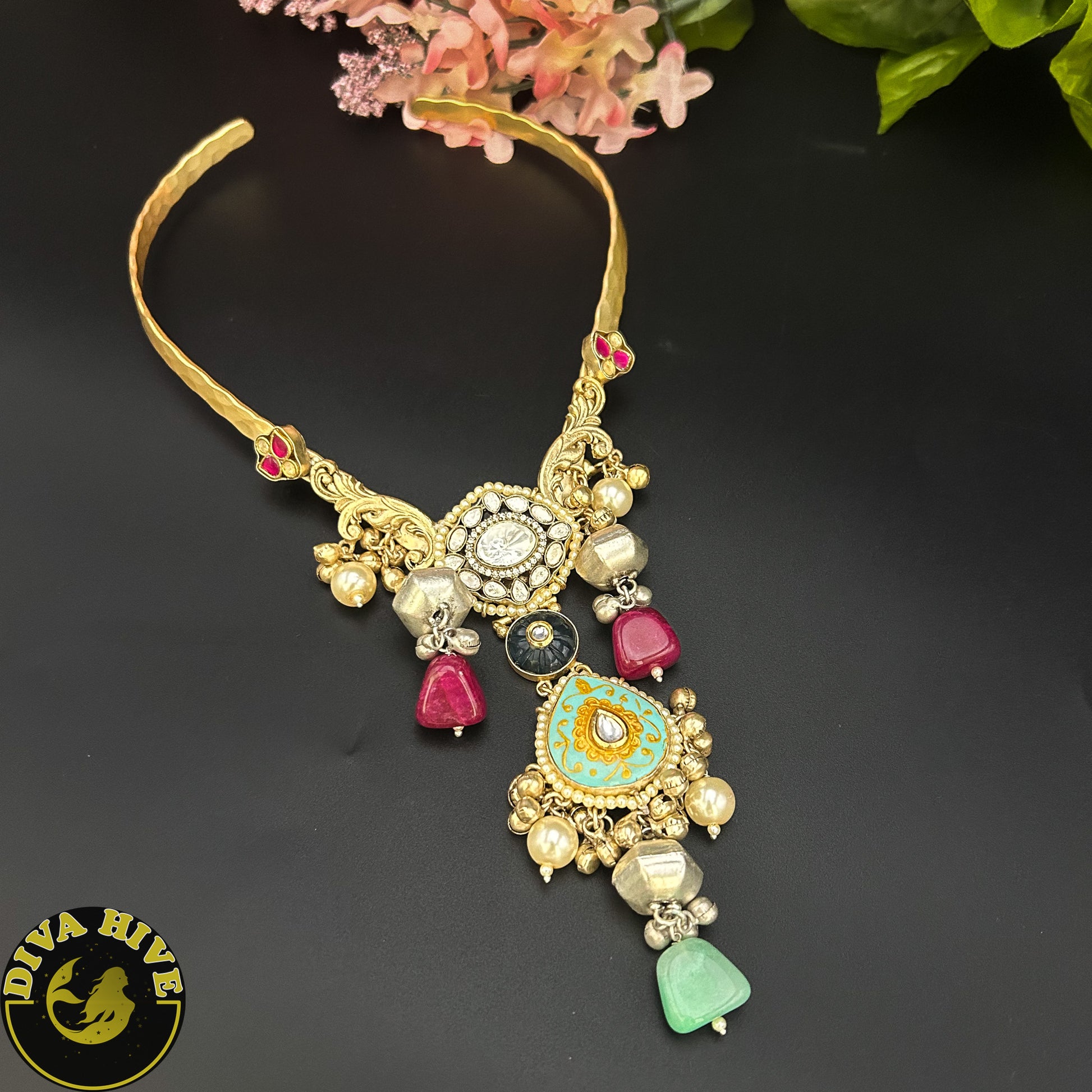 Maahi Hasli - Necklace -925Silver, Diva Exclusive, featured, Hasuli, Necklace, Silver - Divahive