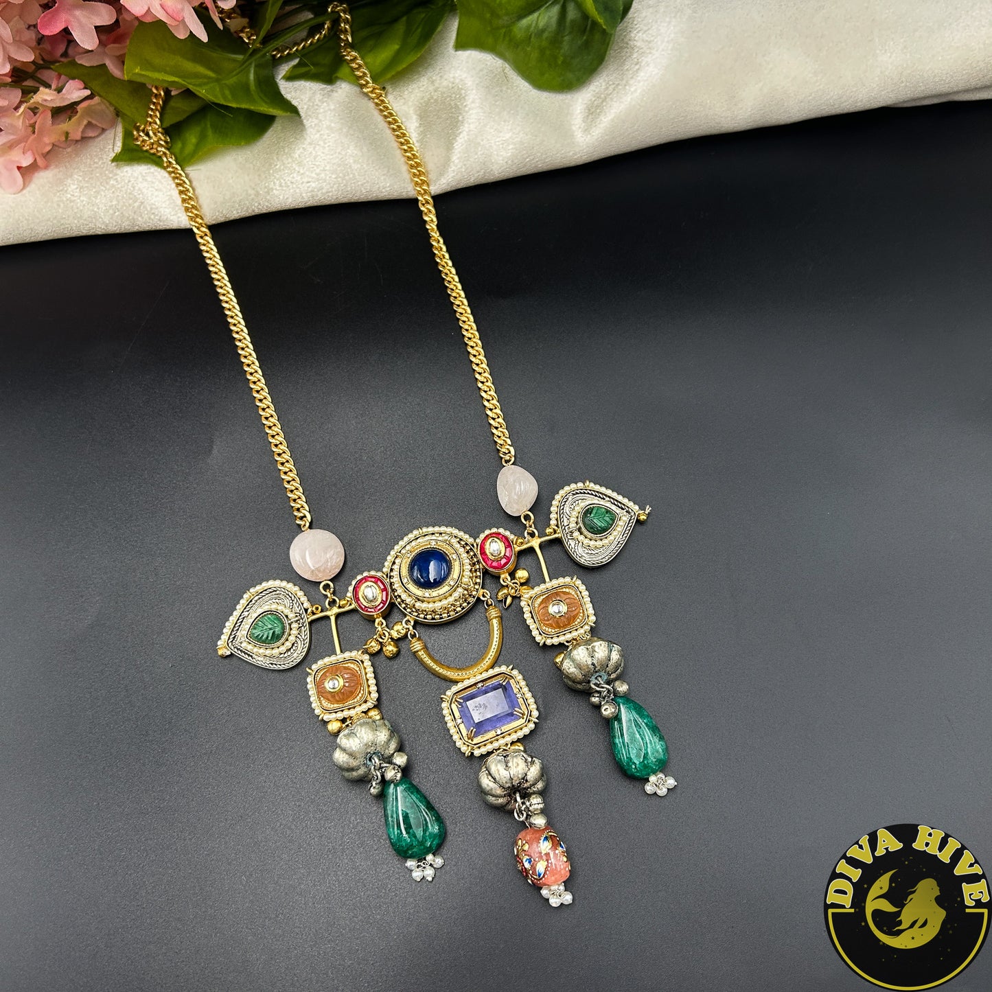 Suhani Gorgeous Fusion Silver Necklace| Tribal Jewellery - Necklace -["925Silver","Diva Exclusive","Hasuli","Necklace","Silver"] - Divahive