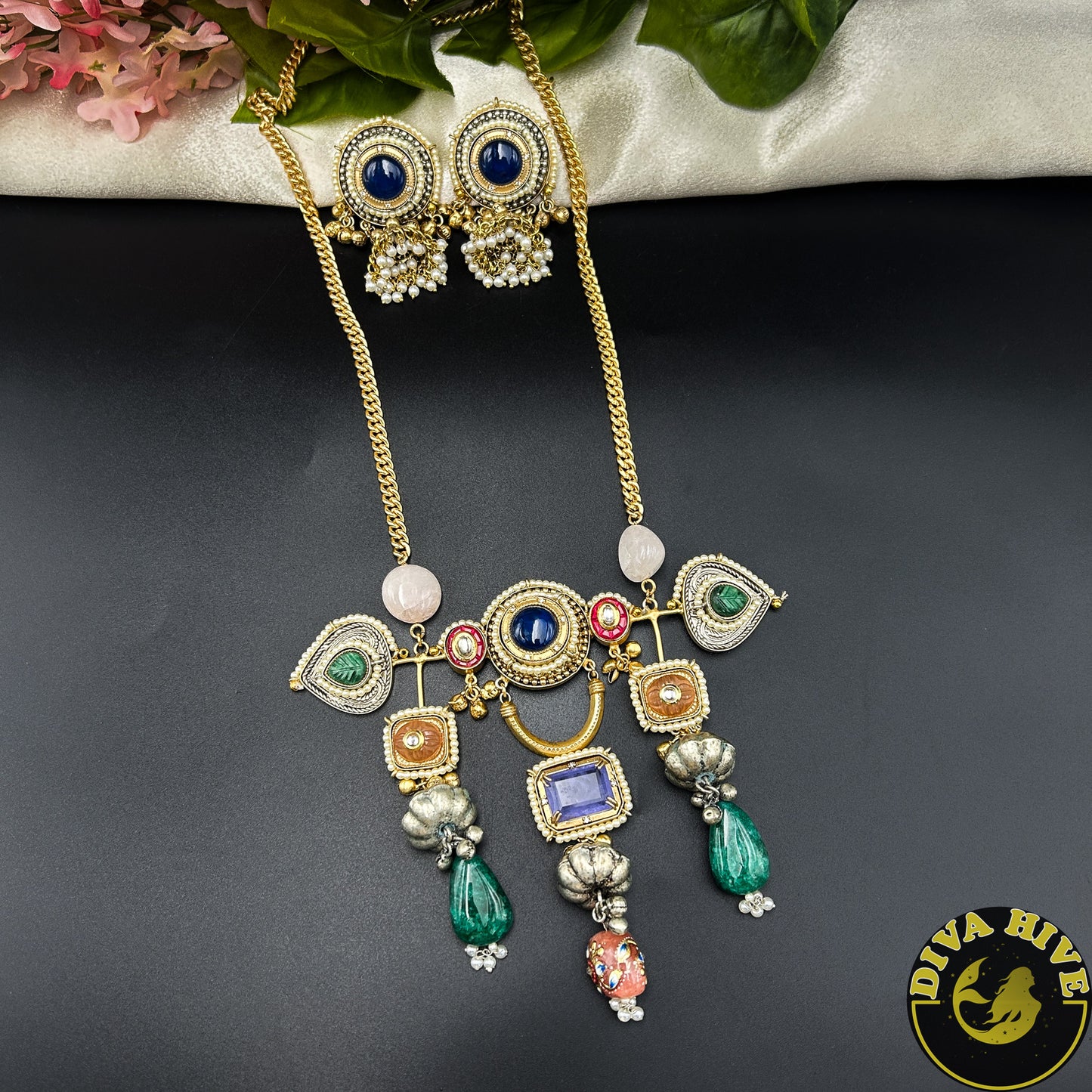Suhani Gorgeous Fusion Silver Necklace| Tribal Jewellery - Necklace -["925Silver","Diva Exclusive","Hasuli","Necklace","Silver"] - Divahive