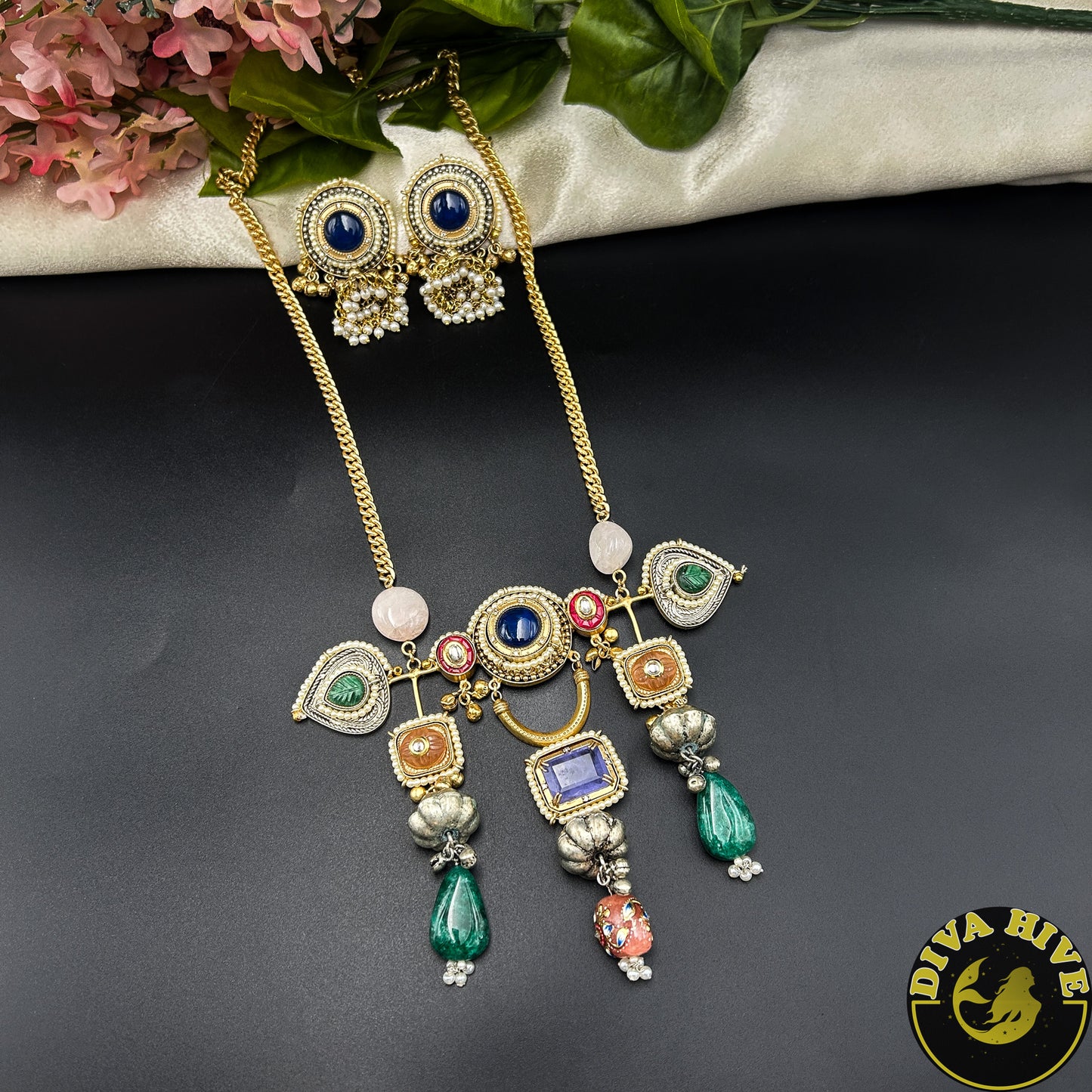 Suhani Gorgeous Fusion Silver Necklace| Tribal Jewellery - Necklace -["925Silver","Diva Exclusive","Hasuli","Necklace","Silver"] - Divahive