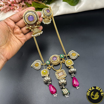 Suhani Gorgeous Fusion Silver Necklace| Tribal Jewellery - Necklace -["925Silver","Diva Exclusive","Hasuli","Necklace","Silver"] - Divahive