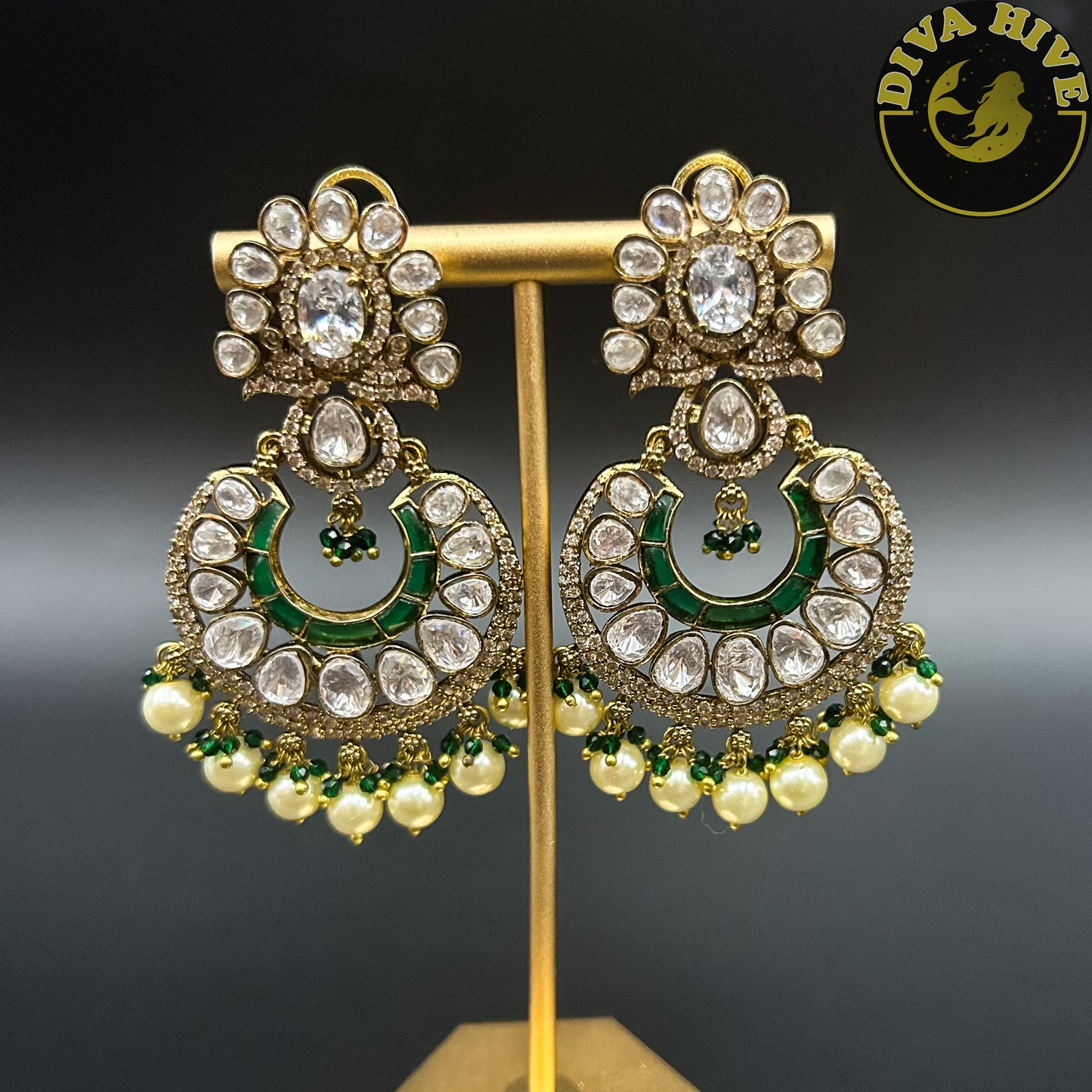 Chaandbali Premium Earing | Moissanite Earring - Earring -Diva Exclusive, Earring, moissanite - Divahive