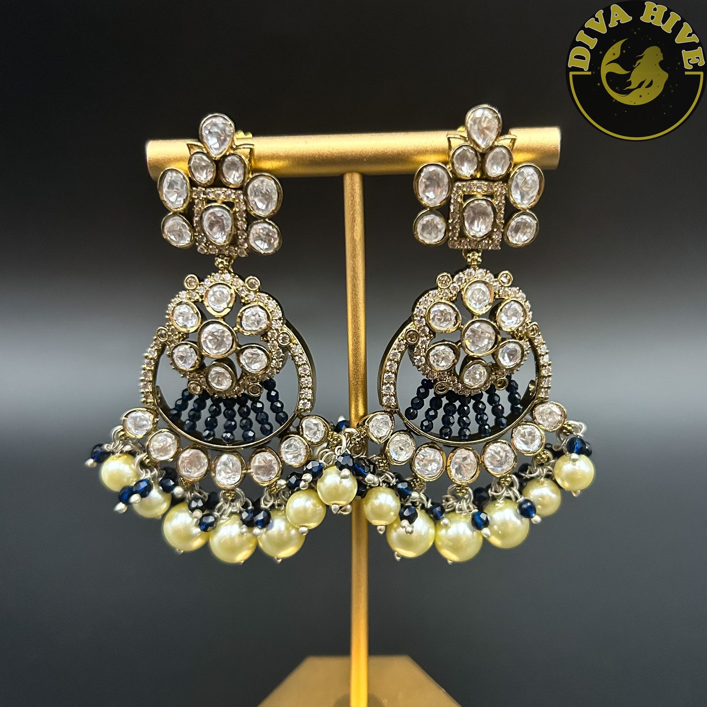 Moissanite Premium Earring | Diva Exclusive Earring | Designer Earring - Earring -Diva Exclusive, Earring, Jhumka, Kundan, moissanite - Divahive