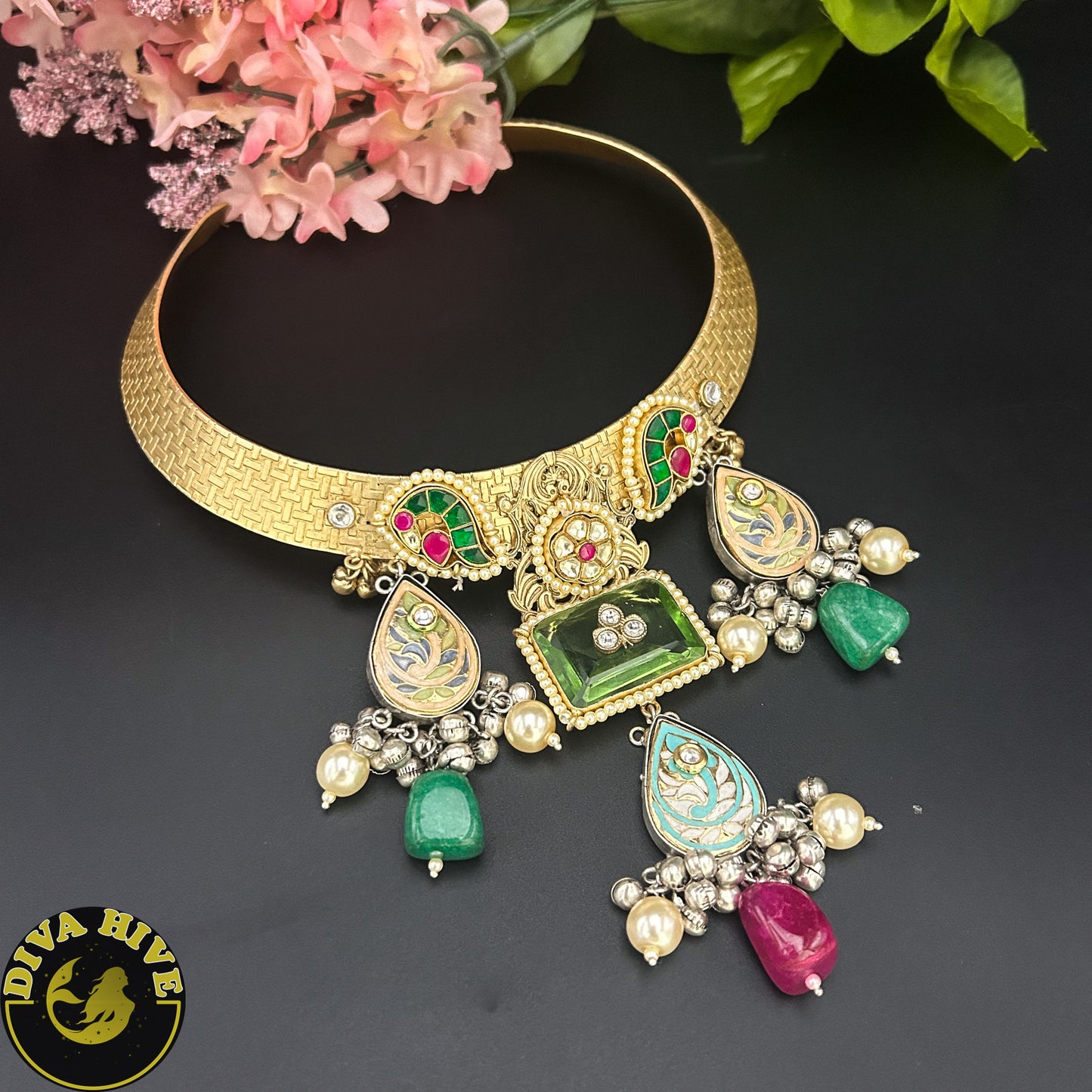 Kaaya Fusion Hasli - Necklace -925Silver, Diva Exclusive, featured, Hasuli, Necklace, Silver - Divahive