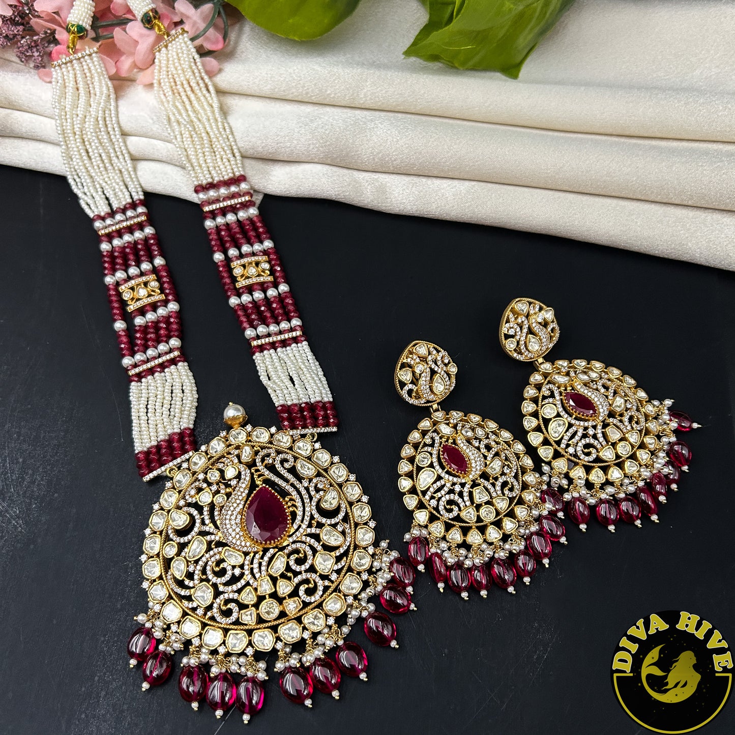 Mayaa Moissanite Premium Necklace Set