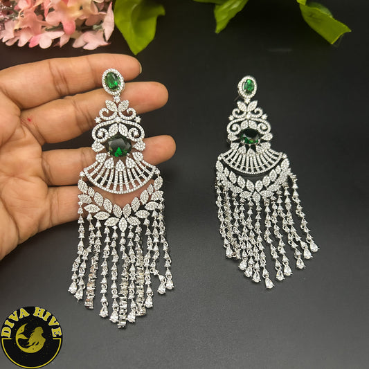 Kaaya AD/CZ Earring - Earring -Earring, Kundan - Divahive