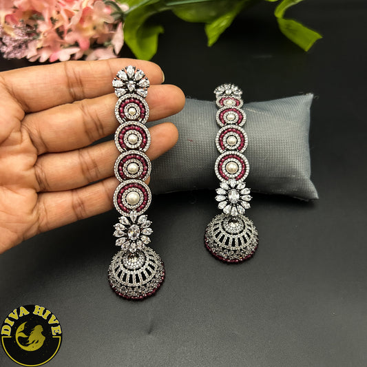 Chaahat AD/CZ Jhumka - Earring -Earring, Kundan - Divahive