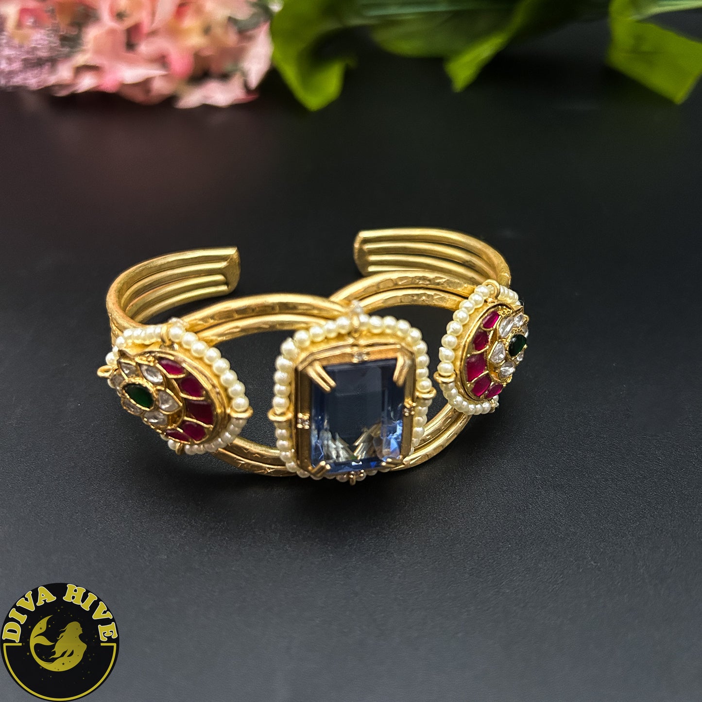 Mohini Cuff - Bracelet -Bracelet, Diva Exclusive, Doublet, featured, Fusion, moissanite - Divahive