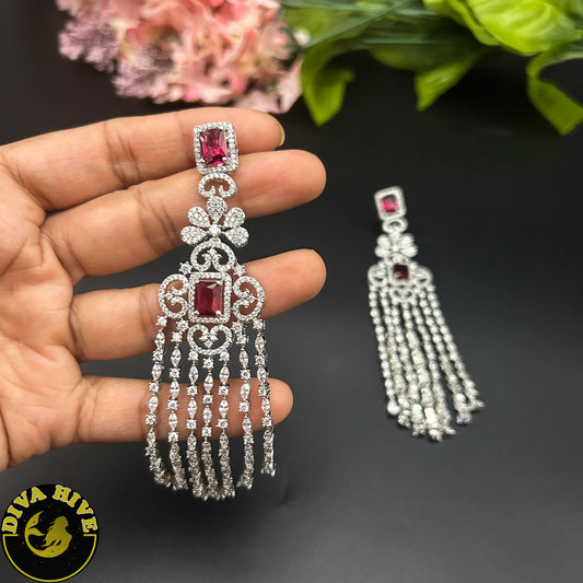 Veera AD/CZ Earring - Earring -Earring, Kundan - Divahive