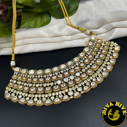 Noor 22K Gold Plated Bridal | Semi Bridal Choker Set