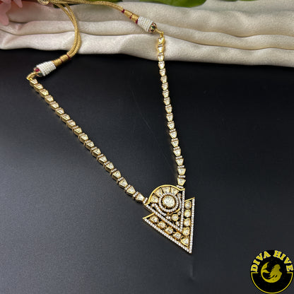Ziyaa 22K Gold Plated Moissanite Necklace