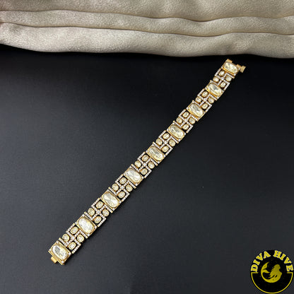 Aarohi 22K Gold Plated Moissanite Bracelet