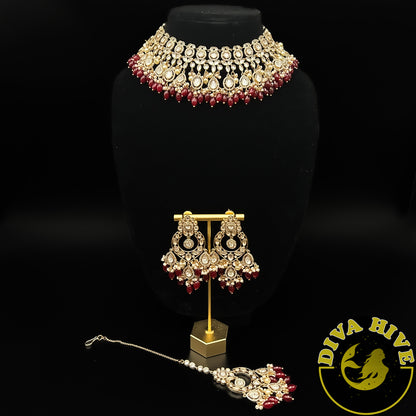 Maya Premium Kundan Necklace - Necklace -Kundan, Necklace - Divahive