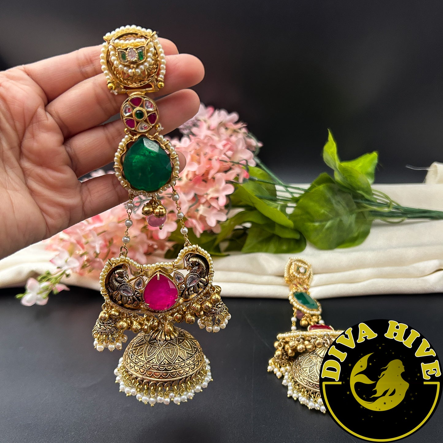 Chaahat Silver Jhumka