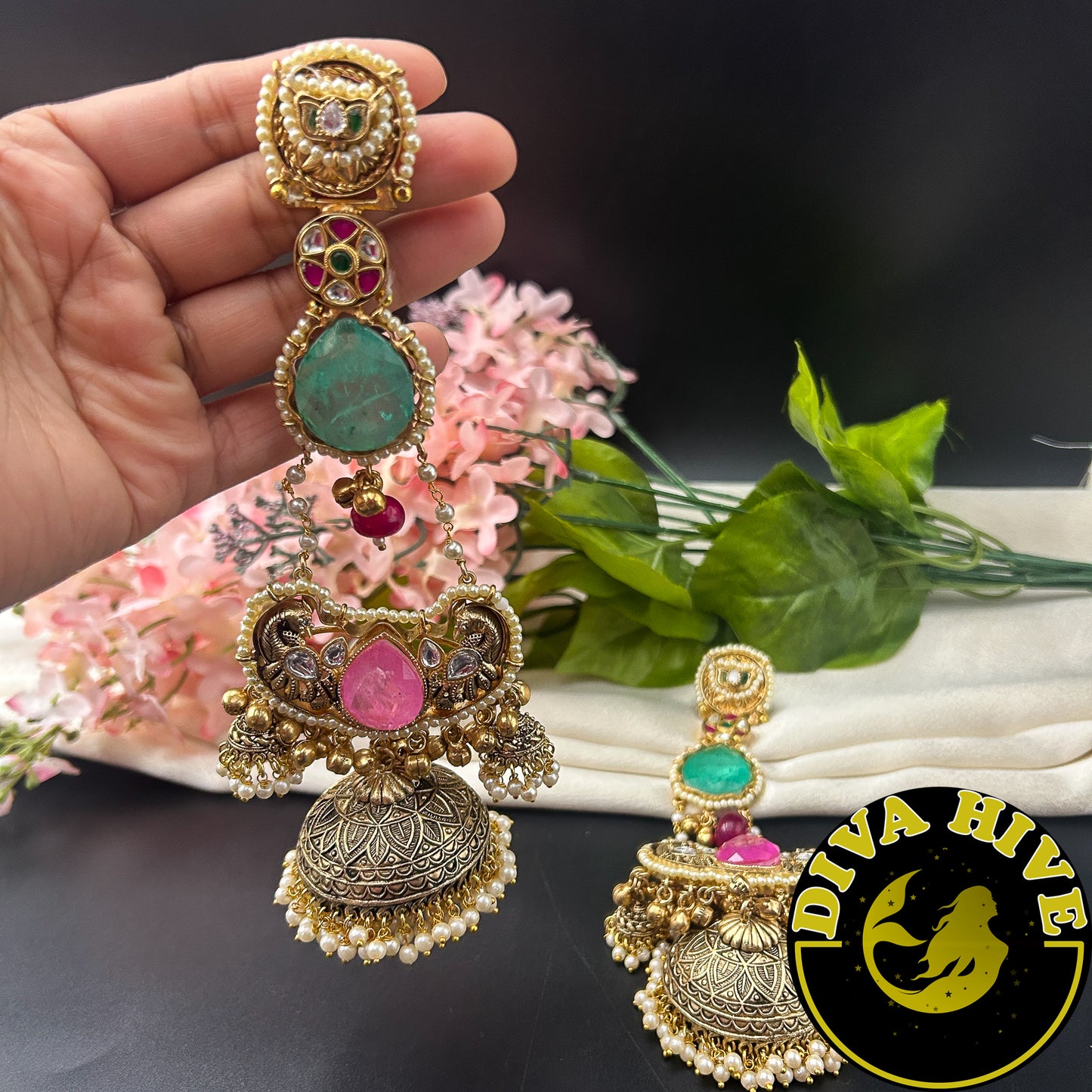 Chaahat Silver Jhumka