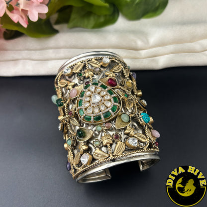 Nyra Dual  Tone Cuff - Bracelet -["Bracelet"] - Divahive