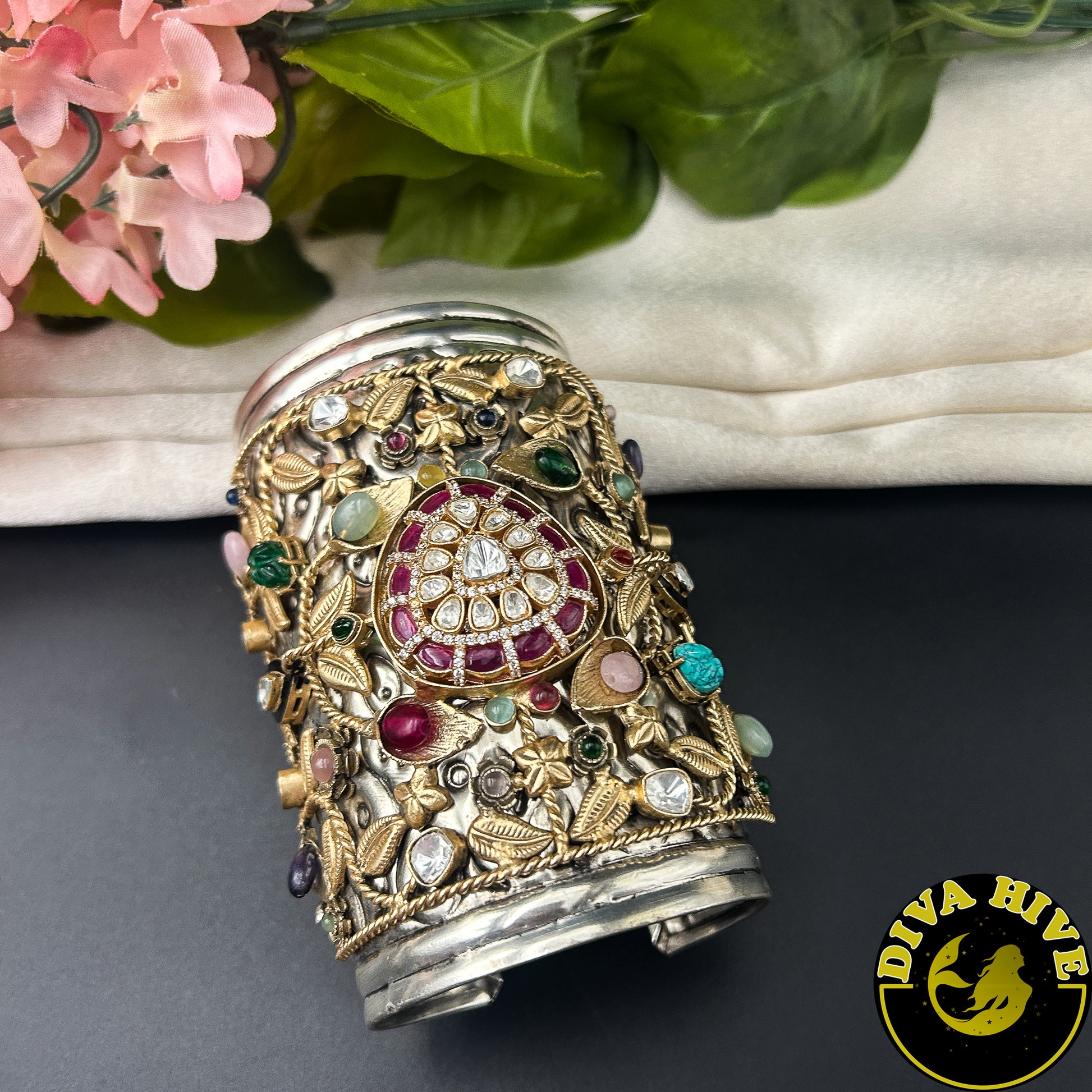 Nyra Dual  Tone Cuff - Bracelet -["Bracelet"] - Divahive