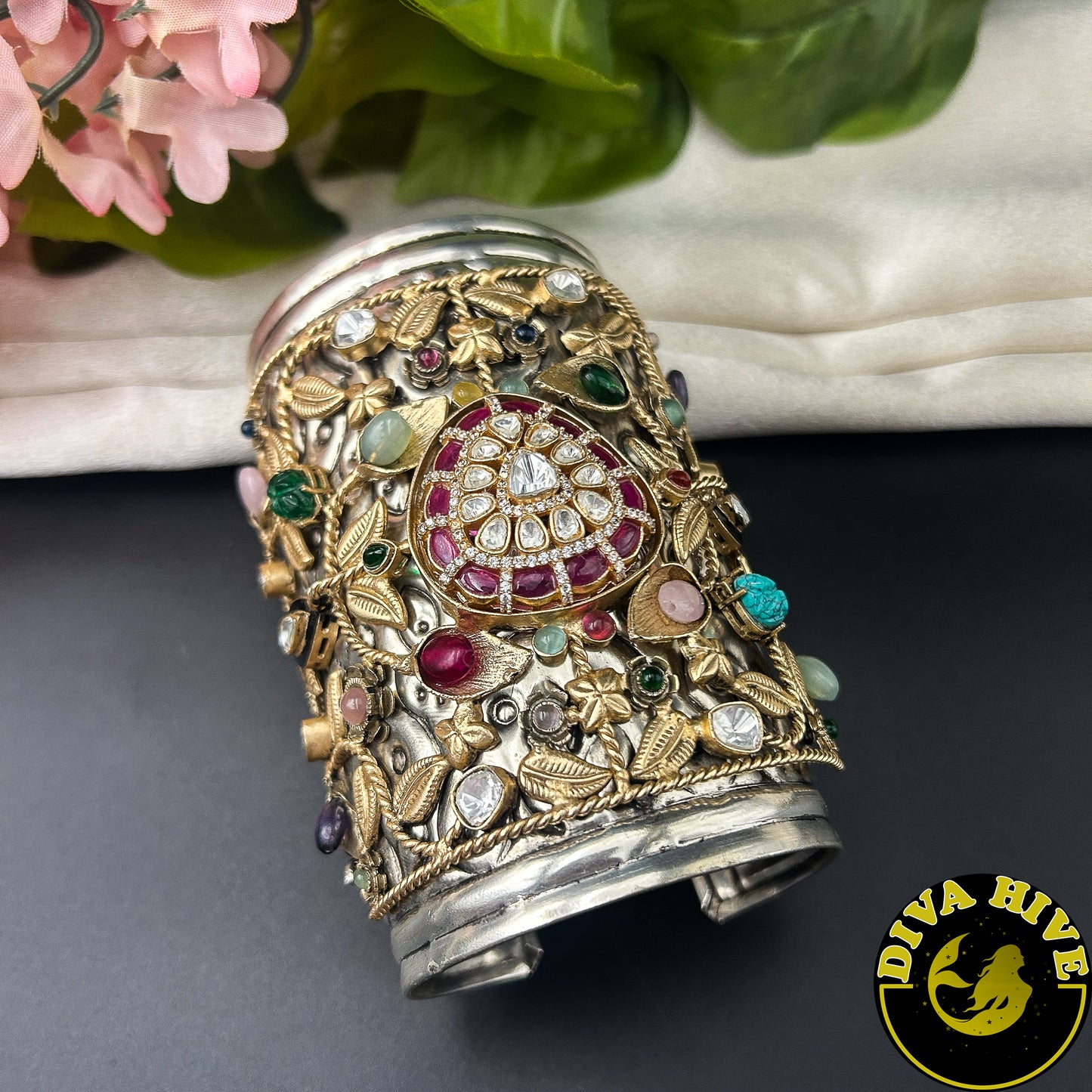 Nyra Dual  Tone Cuff - Bracelet -["Bracelet"] - Divahive