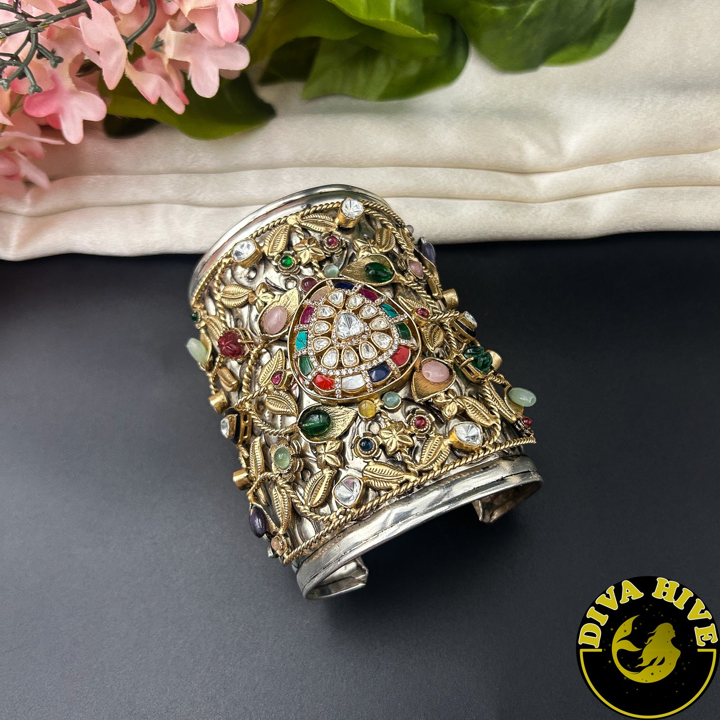 Nyra Dual  Tone Cuff - Bracelet -["Bracelet"] - Divahive