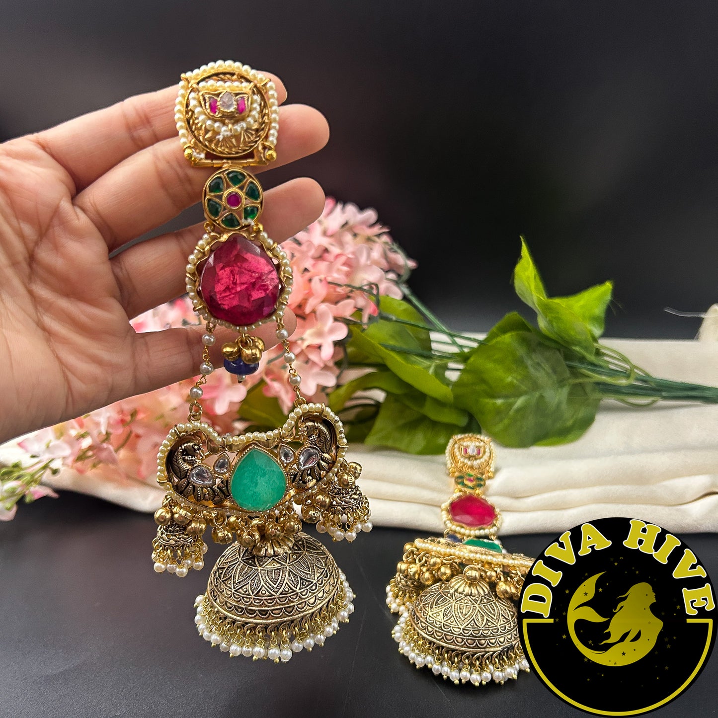 Chaahat Silver Jhumka