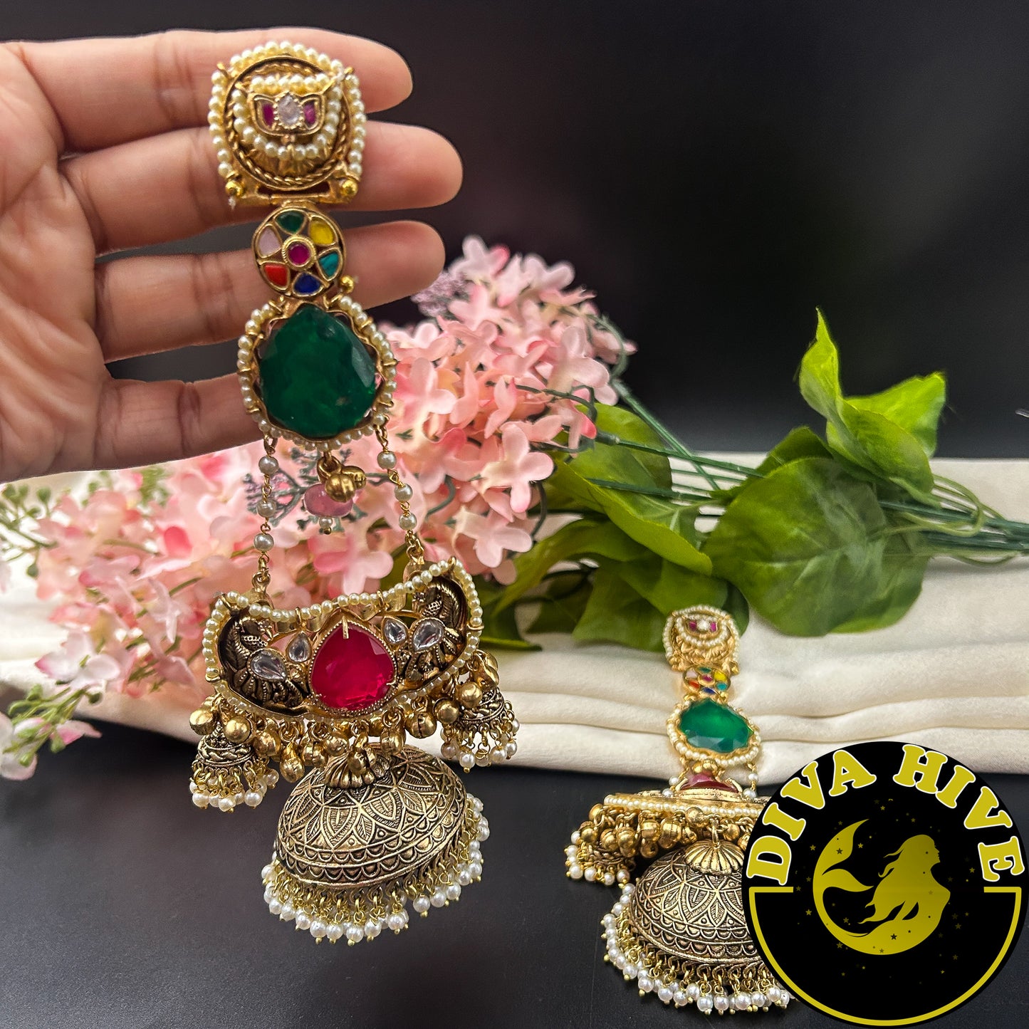 Chaahat Silver Jhumka