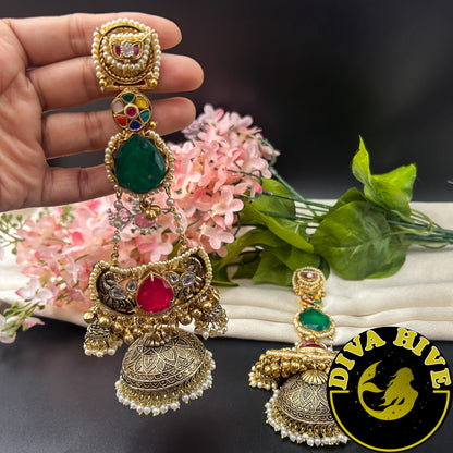 Chaahat Silver Jhumka