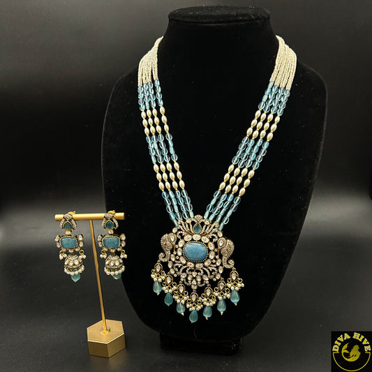 Kundan  Necklace For Casual and Party Wear - Necklace -carved stone, Kundan, Necklace - Divahive