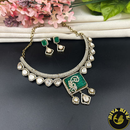 Suhani Moissanite Hasli Necklace Set