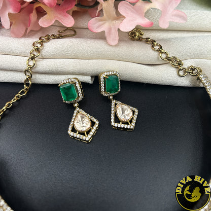 Suhani Moissanite Hasli Necklace Set